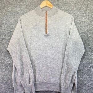 Men's Gray Half-Zip Sweater